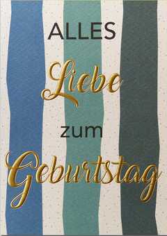 Faltkarte "Alles Liebe" - Geburtstag