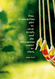 Postkarte "Den Erschöpften gibt er neue Kraft" - 5 Stück Postkarte "Den Erschöpften gibt er neue Kraft" - 5 Stück