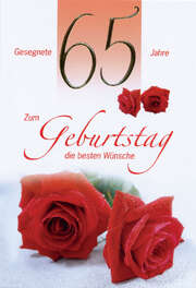 Faltkarten 65. Geburtstag - 5 Stück Faltkarten 65. Geburtstag - 5 Stück