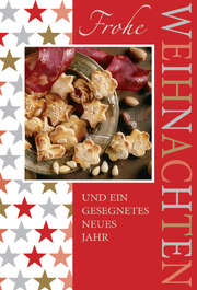 Faltkarte "Frohe Weihnachten und ein gesegnetes neues Jahr" Plätzchen 5 St. Faltkarte "Frohe Weihnachten und ein gesegnetes neues Jahr" Plätzchen 5 St.