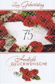 Grußkarte - Zum Geburtstag/75 Grußkarte - Zum Geburtstag/75