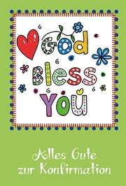 Faltkarte: God bless you - Konfirmation Faltkarte: God bless you - Konfirmation