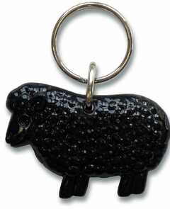 Schlüsselanhänger Schaf - schwarz