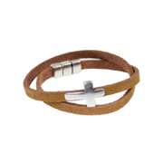 Lederarmband "Kreuz" - braun Lederarmband "Kreuz" - braun