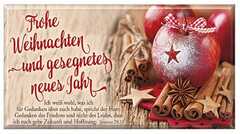 Schoko-Grüße "Frohe Weihnachten und gesegnetes neues Jahr"