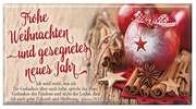Schoko-Grüße "Frohe Weihnachten und gesegnetes neues Jahr" Schoko-Grüße "Frohe Weihnachten und gesegnetes neues Jahr"